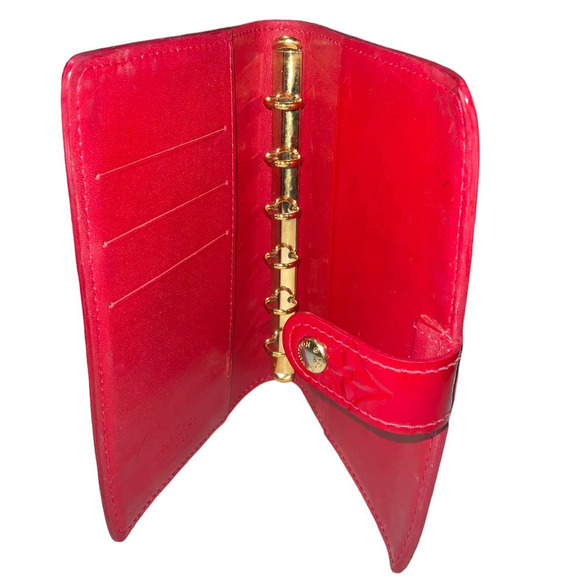 Louis Vuitton Red Vernis Leather Small Ring Agenda Cover - Picture 6 of 16